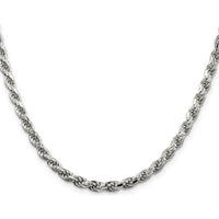 Sterling Silver 4.6mm Diamond-Cut Rope Chain Necklace - 20" by Lumare Gioia