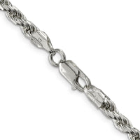 Sterling Silver 4.6mm Diamond-Cut Rope Chain Necklace - 20" by Lumare Gioia
