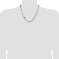 Sterling Silver 4.75mm Diamond-Cut Figarope Chain Necklace - 20 inches by Lumare Gioia