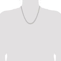 Sterling Silver 4.75mm Rounded Byzantine Chain Necklace - 20 inches with Polished Finish by Lumare Gioia