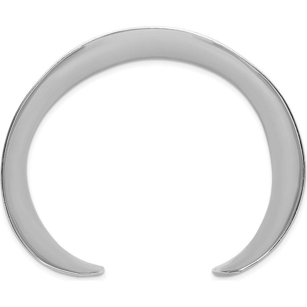 Sterling Silver 40mm Concave Cuff Bangle in Polished Finish by Lumare Gioia