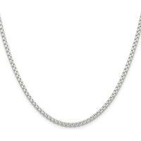 Sterling Silver 42" 2.6mm Round Box Chain Necklace with Polished Finish by Lumare Gioia