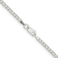 Sterling Silver 42" 2.6mm Round Box Chain Necklace with Polished Finish by Lumare Gioia