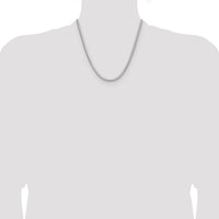 Sterling Silver 4mm Diamond-Cut Square Franco Chain - 20" Polished Finish by Lumare Gioia