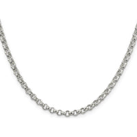 Sterling Silver 4mm Rolo Chain Necklace - 36 Inches, Polished Finish by Lumare Gioia