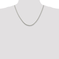 Sterling Silver 4mm Round Spiga Chain Necklace with Polished Finish - 20 Inches by Lumare Gioia