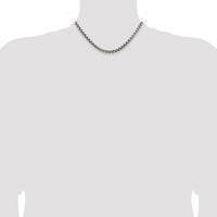 Sterling Silver 5.2mm Round Box Chain Necklace - 16" Length by Lumare Gioia