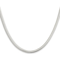 Sterling Silver 5mm 24" Snake Chain Necklace with Polished Finish by Lumare Gioia