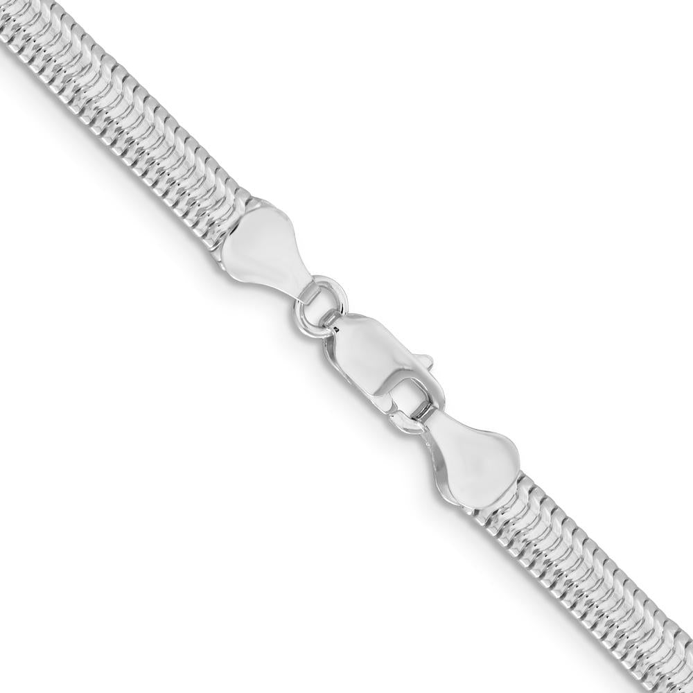Sterling Silver 5mm 24" Snake Chain Necklace with Polished Finish by Lumare Gioia