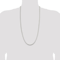 Sterling Silver 5mm 6-Sided Oval Snake Chain Necklace - 30 Inches with Lobster Clasp by Lumare Gioia