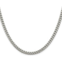 Sterling Silver 5mm Domed Curb Chain Necklace with Diamond-Cut Sides - 18" Length by Lumare Gioia