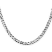 Sterling Silver 5mm Polished Curb Chain Necklace - 20" Length by Lumare Gioia