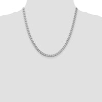 Sterling Silver 5mm Polished Curb Chain Necklace - 20" Length by Lumare Gioia