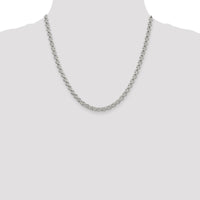 Sterling Silver 5mm Rolo Chain Necklace - 20 Inch with Polished Finish and Lobster Clasp by Lumare Gioia