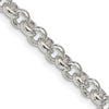 Sterling Silver 5mm Rolo Chain Necklace - 30 Inches with Polished Finish and Lobster Clasp by Lumare Gioia