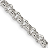 Sterling Silver 5mm Rolo Chain Necklace - 30 Inches with Polished Finish and Lobster Clasp by Lumare Gioia