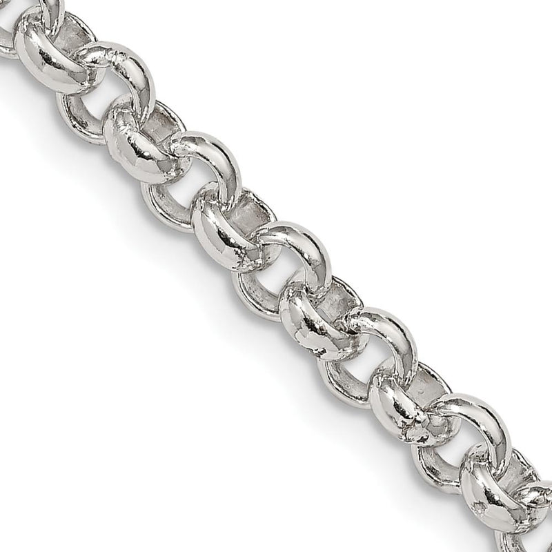 Sterling Silver 5mm Rolo Chain Necklace - 30 Inches with Polished Finish and Lobster Clasp by Lumare Gioia