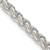 Sterling Silver 5mm Round Spiga Chain Necklace - 18 inches by Lumare Gioia