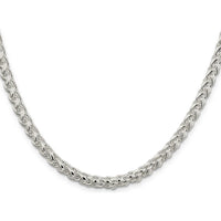 Sterling Silver 5mm Round Spiga Chain Necklace - 18 inches by Lumare Gioia