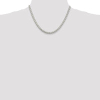 Sterling Silver 5mm Round Spiga Chain Necklace - 18 inches by Lumare Gioia