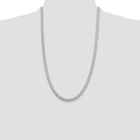 Sterling Silver 5mm Round Spiga Chain Necklace - 26 Inches by Lumare Gioia