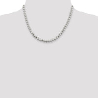 Sterling Silver 6.1mm Beaded Box Chain Necklace with Lobster Clasp - 18 Inches by Lumare Gioia