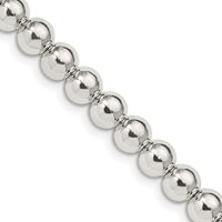 Sterling Silver 6.1mm Beads on Box Chain Necklace - 20 inches by Lumare Gioia