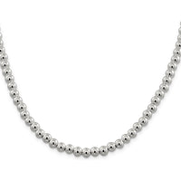 Sterling Silver 6.1mm Beads on Box Chain Necklace - 20 inches by Lumare Gioia