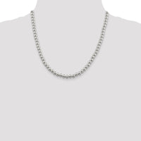 Sterling Silver 6.1mm Beads on Box Chain Necklace - 20 inches by Lumare Gioia