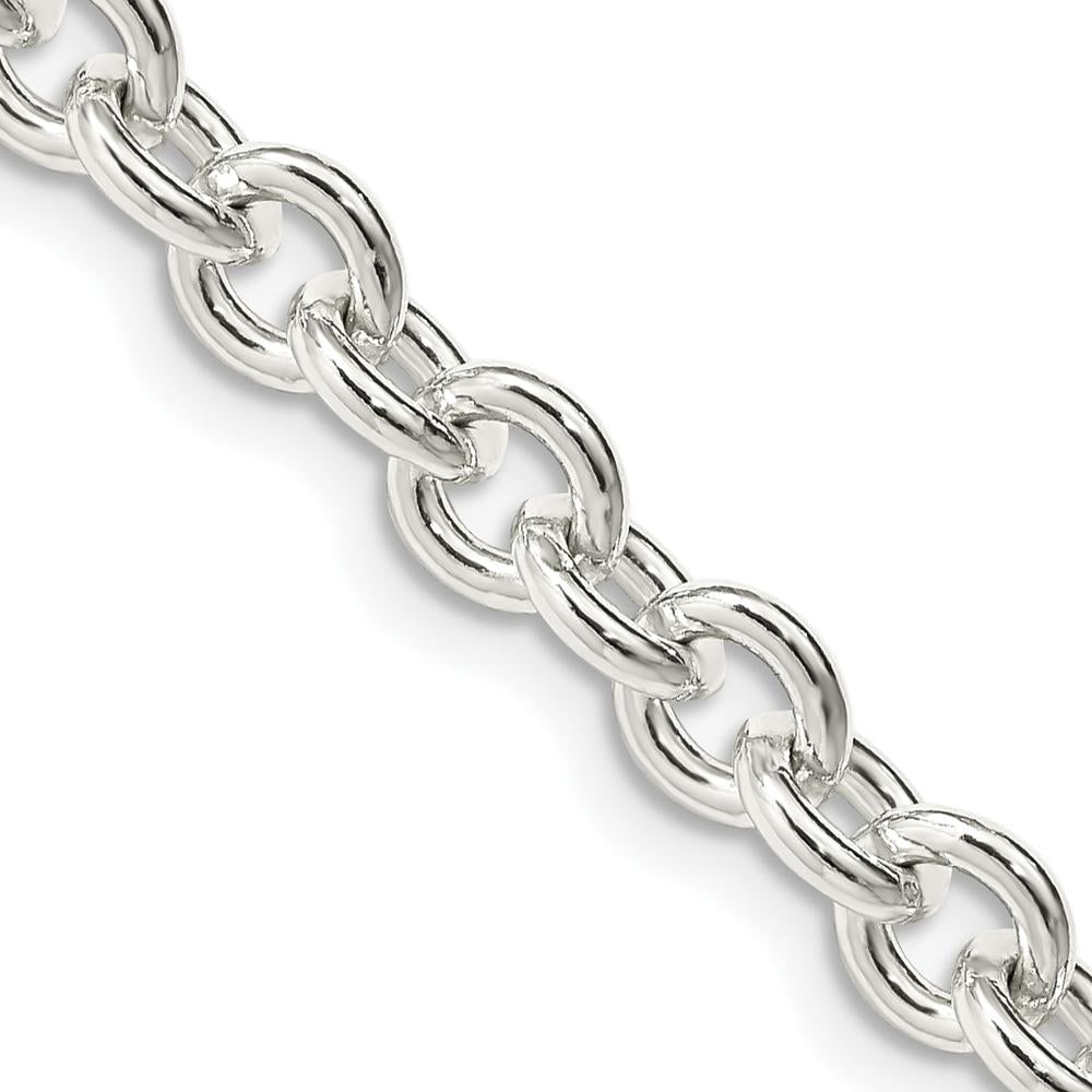 Sterling Silver 6.1mm Cable Chain Necklace - 30 Inches by Lumare Gioia