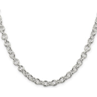 Sterling Silver 6.1mm Cable Chain Necklace - Polished Finish 20" Length by Lumare Gioia