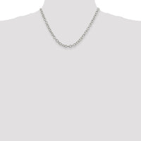 Sterling Silver 6.25mm Fancy Patterned Rolo Chain Necklace - Polished Finish, 18 Inches by Lumare Gioia