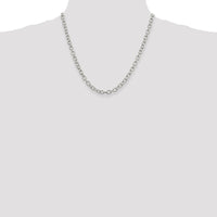 Sterling Silver 6.25mm Fancy Patterned Rolo Chain Necklace with Lobster Clasp - 20 Inches by Lumare Gioia