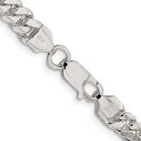 Sterling Silver 6.4mm Polished Domed Curb Chain Necklace - 18 Inches by Lumare Gioia