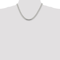 Sterling Silver 6.4mm Polished Domed Curb Chain Necklace - 18 Inches by Lumare Gioia