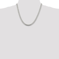 Sterling Silver 6.4mm Polished Domed Curb Chain Necklace - 20 inches by Lumare Gioia