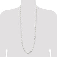 Sterling Silver 6.5mm Curb Chain - 36 inches in Length by Lumare Gioia