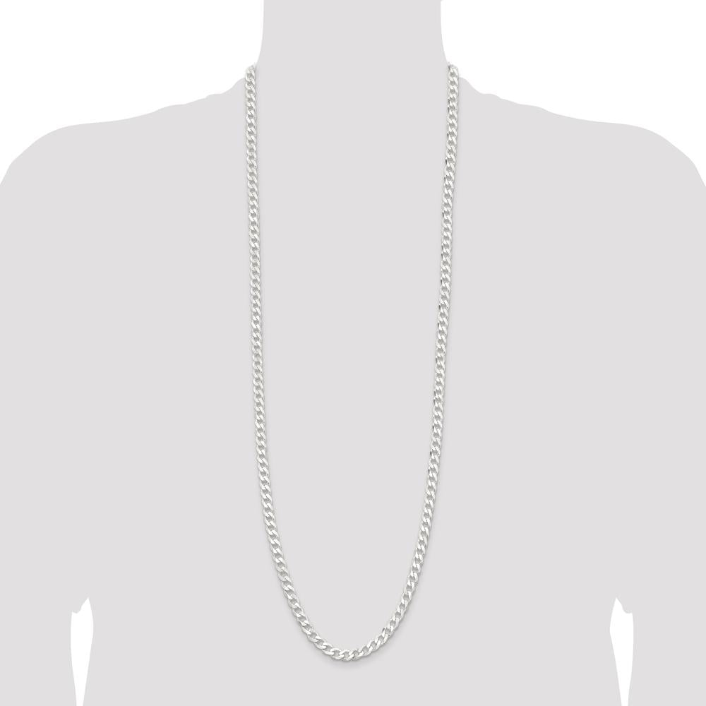 Sterling Silver 6.5mm Curb Chain - 36 inches in Length by Lumare Gioia