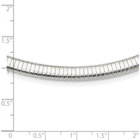 Sterling Silver 6mm Cubetto Omega Chain Necklace - Polished Finish, 18" Length by Lumare Gioia