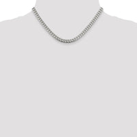 Sterling Silver 6mm Domed Curb Chain Necklace with Diamond-Cut Texture - 16 Inches by Lumare Gioia