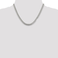 Sterling Silver 6mm Domed Curb Chain with Diamond-Cut Texture - 18 inches by Lumare Gioia