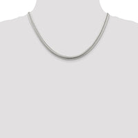 Sterling Silver 6mm Round Snake Chain Necklace - 18 Inches, Polished Finish by Lumare Gioia