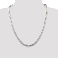 Sterling Silver 6mm Round Snake Chain Necklace - 24 Inches by Lumare Gioia