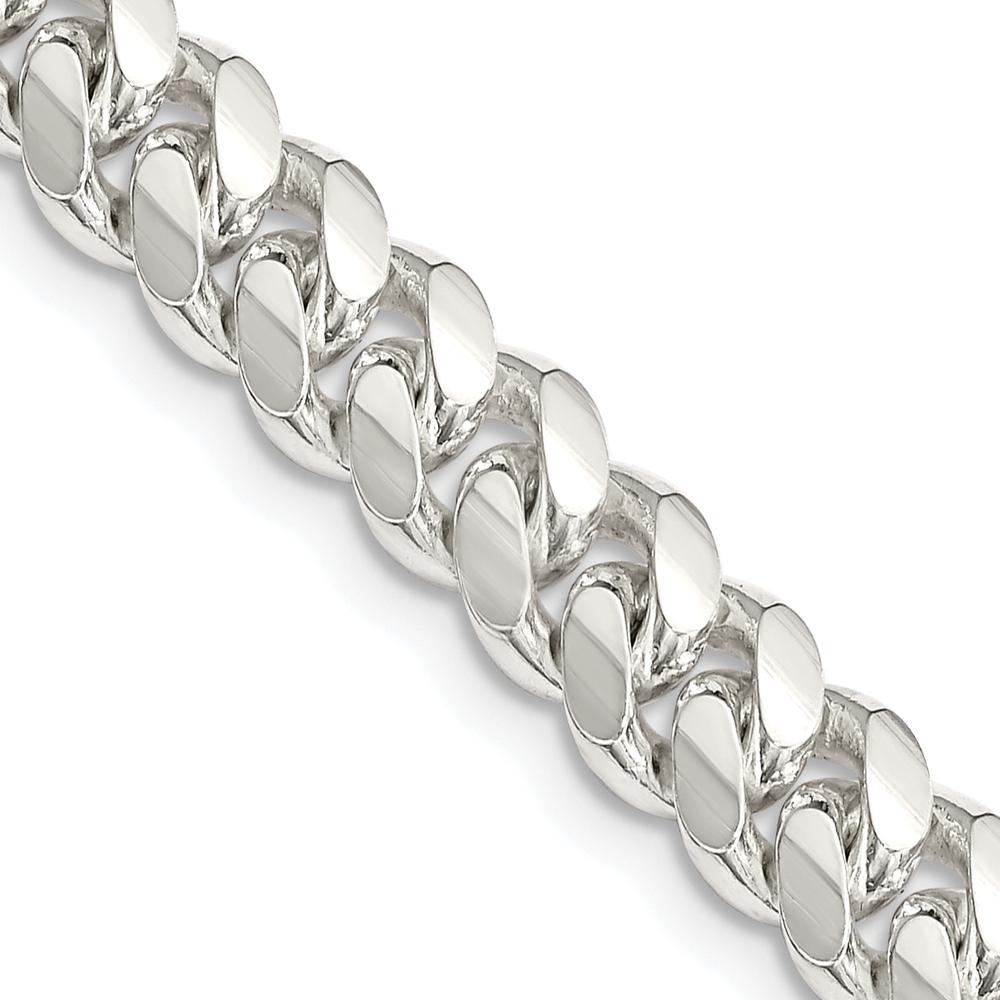 Sterling Silver 7.0mm Polished Domed Curb Chain Necklace - 22 inches by Lumare Gioia