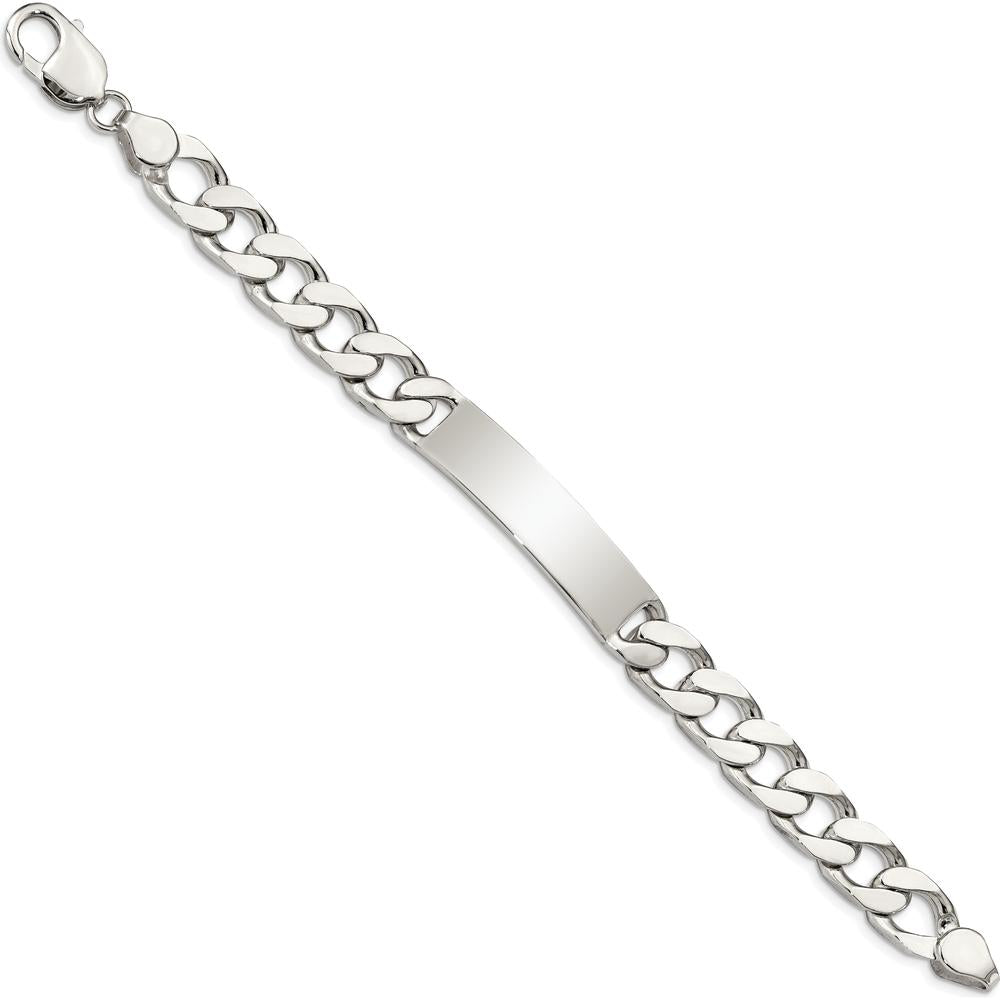 Sterling Silver 7.5" Curb Link Engraveable ID Bracelet by Lumare Gioia