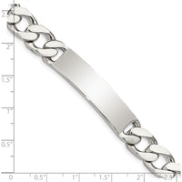 Sterling Silver 7.5" Curb Link Engraveable ID Bracelet by Lumare Gioia