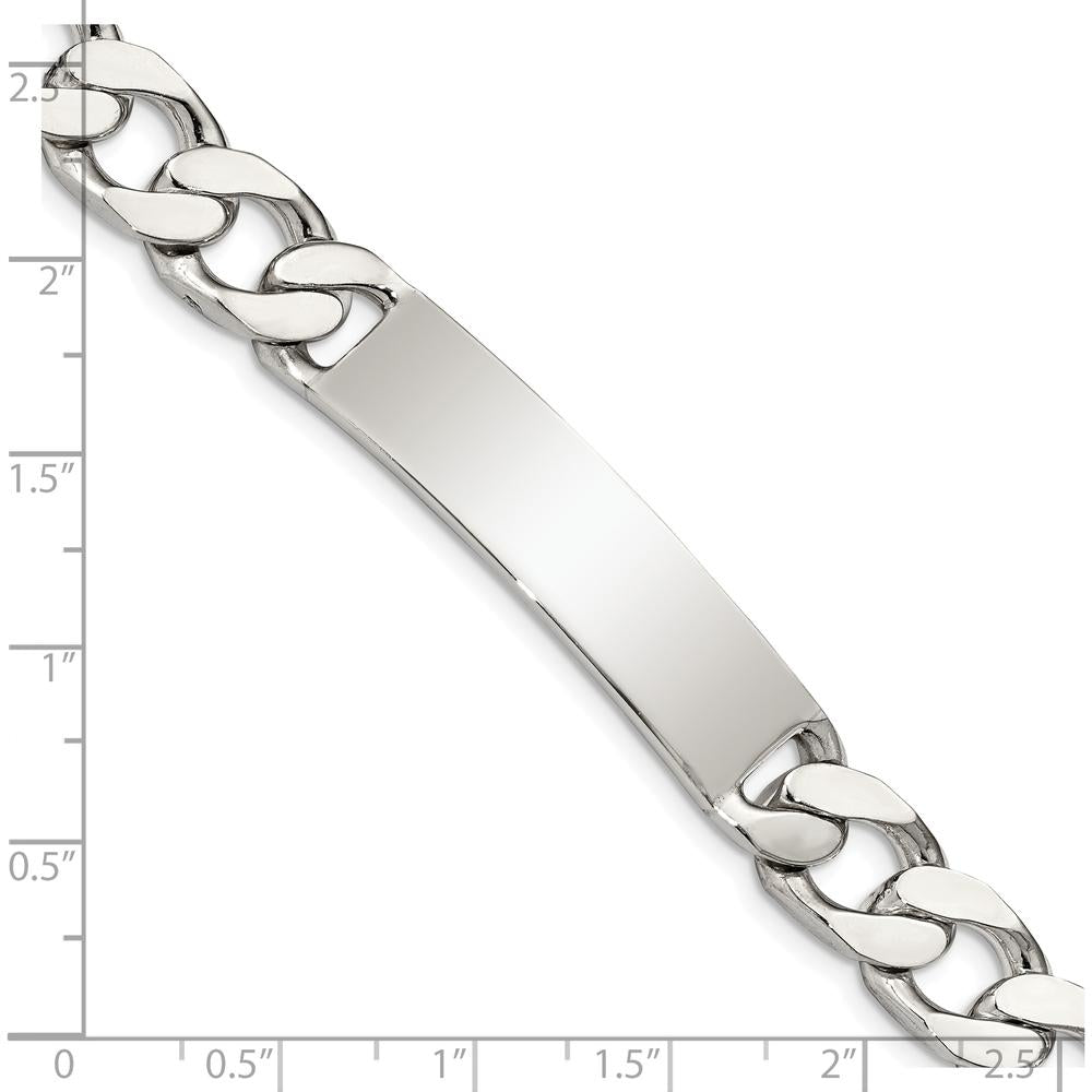 Sterling Silver 7.5" Curb Link Engraveable ID Bracelet by Lumare Gioia