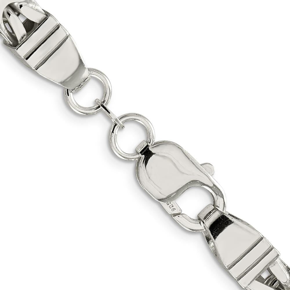 Sterling Silver 7.5mm Byzantine Chain Necklace - 20" Length with Lobster Clasp by Lumare Gioia