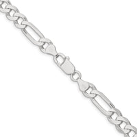 Sterling Silver 7.5mm Polished Figaro Chain Necklace - 20 Inch Length by Lumare Gioia