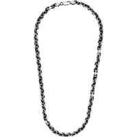 Sterling Silver 7.7mm Gunmetal Anchor Chain Bracelet - 8.5" by Orozza Fine Jewelry